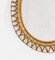 Oval Rattan Mirror, Italy, 1960s, Image 6