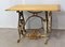 French Side Table with Beech Top and Sewing Machine Holder 2