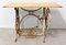 French Side Table with Beech Top and Sewing Machine Holder 4