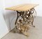 French Side Table with Beech Top and Sewing Machine Holder 5
