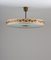 Mid-Century Scandinavian Ceiling Lamp in Brass and Glass by Hans Bergström, Image 2