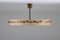 Mid-Century Scandinavian Ceiling Lamp in Brass and Glass by Hans Bergström 4