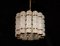 Crystal and Brass Cylinder Chandelier by Orrefors for Tyringe, Sweden, 1960s 7