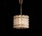 Crystal and Brass Cylinder Chandelier by Orrefors for Tyringe, Sweden, 1960s, Image 3