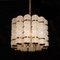 Crystal and Brass Cylinder Chandelier by Orrefors for Tyringe, Sweden, 1960s 1