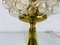 Bubble Glass Table Lamps with Brass Base from Limburg Glashütte, 1970s, Set of 2 9