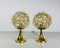 Bubble Glass Table Lamps with Brass Base from Limburg Glashütte, 1970s, Set of 2 3