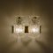 Lámparas de pared grandes de cristal de Murano soplado y latón de Hillebrand. Juego de 2, Imagen 15