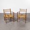 French Woven Rush Armchairs, 1950s, Set of 2 4