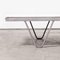 Industrial Low Occasional Table with Marble Top, 1970s 2