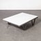 Tavolino industriale basso con ripiano in marmo, anni '70, Immagine 1