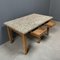 Eichenholz Schreibtisch mit Granitplatte 16
