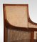 Bergère Armlehnstuhl aus Mahagoni & Satinholz mit Intarsien 3