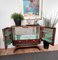 Mid-Century Italian Walnut Burl and Mirror Mosaic Dry Bar Cabinet, 1950s 3