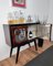Mid-Century Italian Wood & Mirror Mosaic Dry Bar Cabinet, 1950s 4