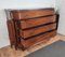 Italian Walnut, Brass & Marble-Top Chest of Drawers, 1940s, Image 6