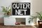 Outernet, Internet Era, Style Urbain Chinois, 2021, Black Ink Painting 5