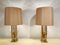 Vintage Brass Pineapple Table Lamps, 1970s, Set of 2 2