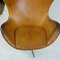 Egg Chair Modèle 3317 en Cuir Cognac par Arne Jacobsen pour Fritz Hansen 9