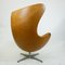 Cognac Leather Model 3317 Egg Chair by Arne Jacobsen for Fritz Hansen, Image 4