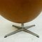 Egg chair nr. 3317 in pelle color cognac di Arne Jacobsen per Fritz Hansen, Immagine 12