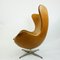 Egg chair nr. 3317 in pelle color cognac di Arne Jacobsen per Fritz Hansen, Immagine 8