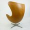 Cognacfarbener Modell 3317 Egg Chair von Arne Jacobsen für Fritz Hansen 7