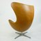 Egg Chair Modèle 3317 en Cuir Cognac par Arne Jacobsen pour Fritz Hansen 7