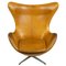 Cognac Leather Model 3317 Egg Chair by Arne Jacobsen for Fritz Hansen, Image 1