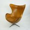 Cognac Leather Model 3317 Egg Chair by Arne Jacobsen for Fritz Hansen 10