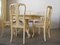 Tavolo da pranzo esagonale allungabile con sedie, anni '70, Immagine 5