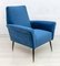 Mid-Century Modern Italian Velvet Lounge Chair, 1950s 5