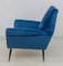 Mid-Century Modern Italian Velvet Lounge Chair, 1950s, Image 3