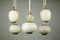 Deckenlampe aus Glas & Messing mit 6 Leuchten von Doria Leuchten, 1950er 4