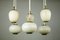 Glass & Brass 6-Light Ceiling Lamp from Doria Leuchten, 1950s, Image 4