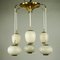 Glass & Brass 6-Light Ceiling Lamp from Doria Leuchten, 1950s 8