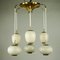 Glass & Brass 6-Light Ceiling Lamp from Doria Leuchten, 1950s, Image 8