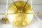 Glass & Brass 6-Light Ceiling Lamp from Doria Leuchten, 1950s, Image 13