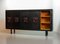 Large De Coene Style Belgian Brutalist Black Sideboard with Red Accents, 1960s 5