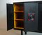 Large De Coene Style Belgian Brutalist Black Sideboard with Red Accents, 1960s 11