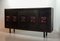 Credenza grande brutalista nera con accenti rossi, De Coene Style, Belgio, anni '60, Immagine 17