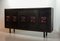 Large De Coene Style Belgian Brutalist Black Sideboard with Red Accents, 1960s 17