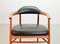 Sedia in stile Hans Wegner in teak massiccio e similpelle nera, Scandinavia, anni '60, Immagine 8