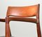 Danish Solid Teak & Black Leather 57 Desk Chair by Niels Otto Moller for J.L. Møllers, 1960s 12