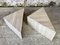 Italienische Dreieckige Vintage Travertine Beistelltische, 2er Set 2