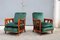 Cherrywood & Forest Green Velvet Lounge Chairs by Paolo Buffa, 1950s, Set of 2 15