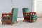 Fauteuils en Mérisier & Velours Vert Forêt par Paolo Buffa, 1950s, Set de 2 9