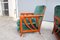 Cherrywood & Forest Green Velvet Lounge Chairs by Paolo Buffa, 1950s, Set of 2 10