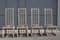 White Bamboo High Back Chairs from Vivai del Sud, 1970s, Set of 4 1