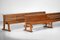 Large Solid Oak French Church Benches, 1960s, Set of 2, Image 16